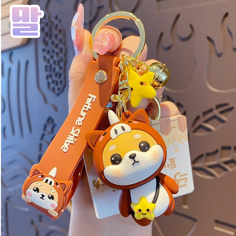 귀여운 12지 띠 키링 시바견 키링 인형 키홀더 가방고리 이미지 6