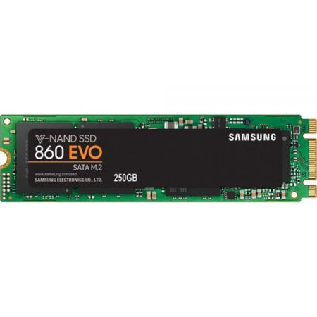 SAMSUNG [해외]삼성 860 EVO SSD 250GB - V낸드 기술이 탑재된 M.2 SATA 내장 솔리드 스테이트 드라이브(MZ-N6E250)BW)