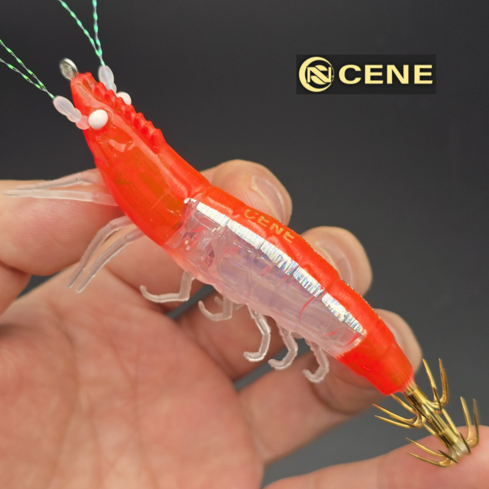 카포스 세네 조타 쉬림프 새우 에기 182 레드, 10cm(4인치) - 상세 이미지 4