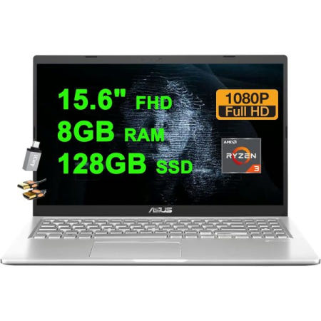 [해외]ASUS 비보북 15 비즈니스 노트북 15.6인치 FHD 안티 글레어 AMD 라이젠 3 3250U 8GB RAM 128GB SSD USB-C VGA 카메라 소닉마스터 Win