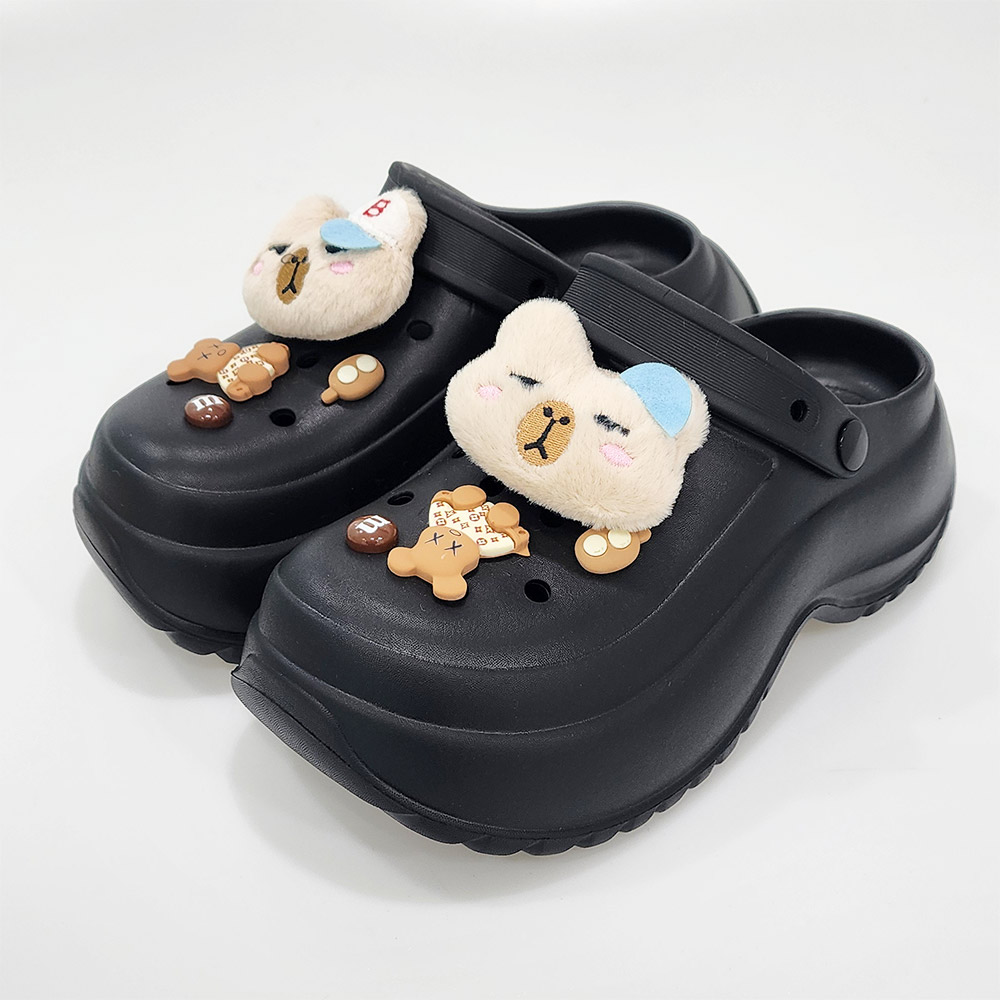 통굽슬리퍼 키높이 굽 높은 플랫폼 사무실 슬리퍼 7cm - 상세 이미지 3