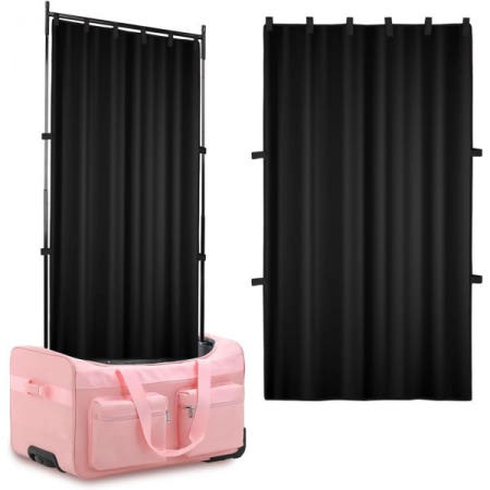 APUVEI [해외]댄스백 캐리어용 프라이버시 커튼, 여자아이용 휴대용 대회 댄스백 액세서리, 댄스 캐리어 롤링 댄스 의류 가방 액세서리용 랙이 없는 백스테이지 프라이버시 탈의실