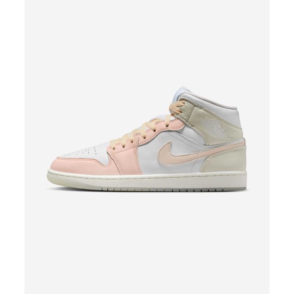 [매장정품] 나이키 NIKE 에어 조던 1 미드 SE M - 화이트씨 글래스글레이셔 블루구아바 아이스 / HJ6654-100 : 코코에뜨