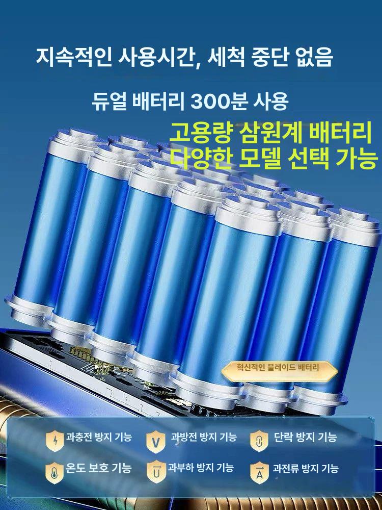 고압 세차기 무선 세차 세척기 가정용 휴대용 충전식 독일식 쌍터보 엔진 표준형3개 전력 A - 상세 이미지 5