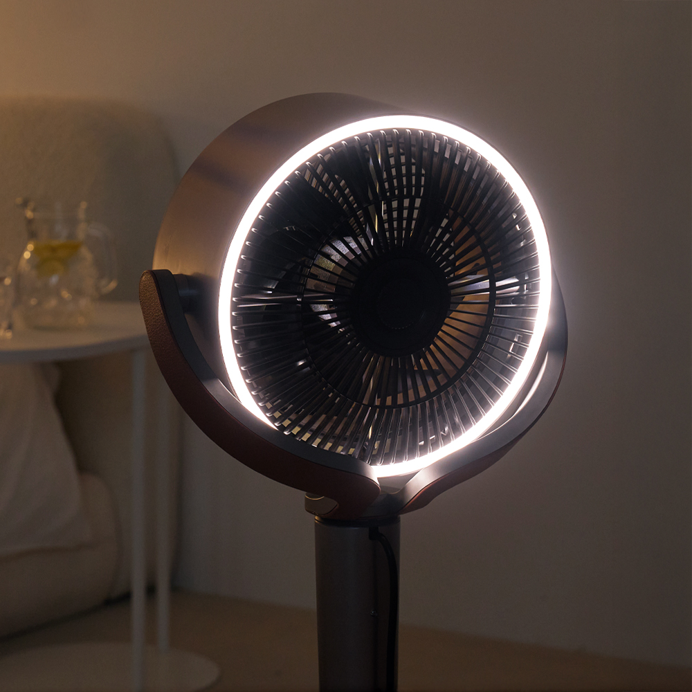 프롬비 타워스톰 3D 입체 회전 12단 BLDC 무소음 써큘레이터 선풍기 코퍼그레이