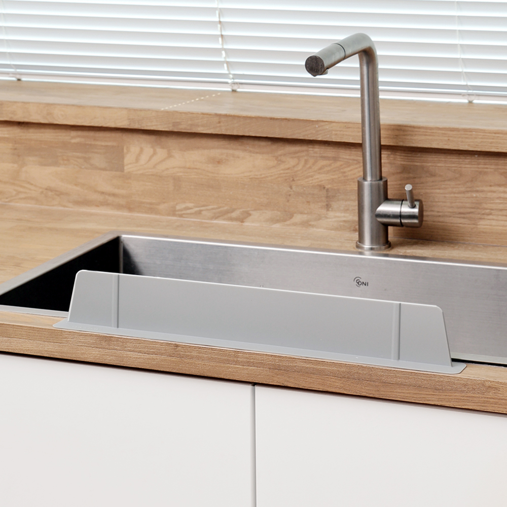 국산 실리콘 싱크대 물막이 52cm 물튀김방지 자동흡착