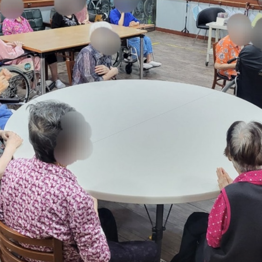 브로몰딩 원형 테이블 접이식 야외테이블 식탁 카페 행사용 1220 1520 1820