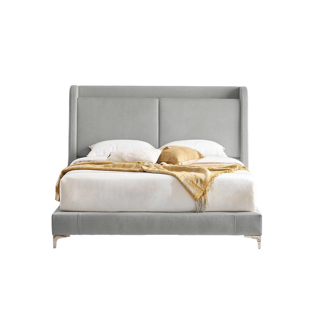 쉐우드가구 루아벨 평상형 LED 패브릭 호텔식 침대프레임 LK(라지킹), 크림01