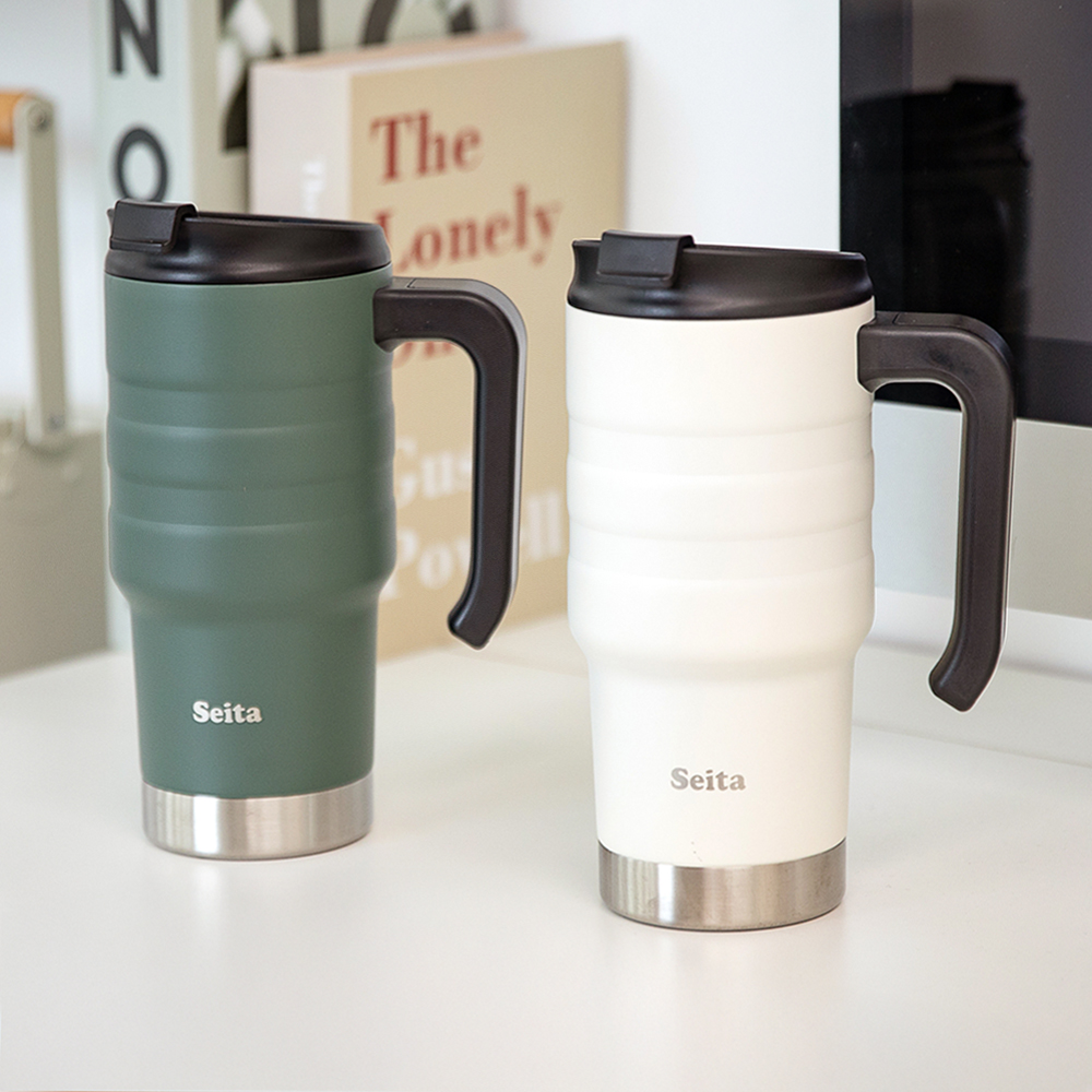 니드코 세이타 핸디 텀블러 600ml 장시간 얼음 빨대용 차량용 손잡이텀블러 제품 이미지