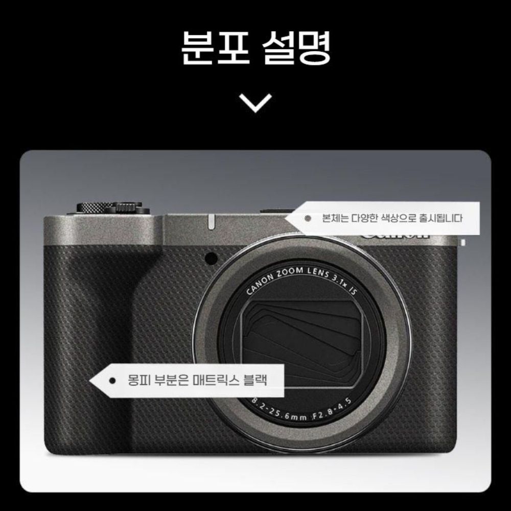 캐논 파워샷 V1 카메라 필름 케이스 바디 스티커 가죽 보호 커버 액세서리 - 상세 이미지 3
