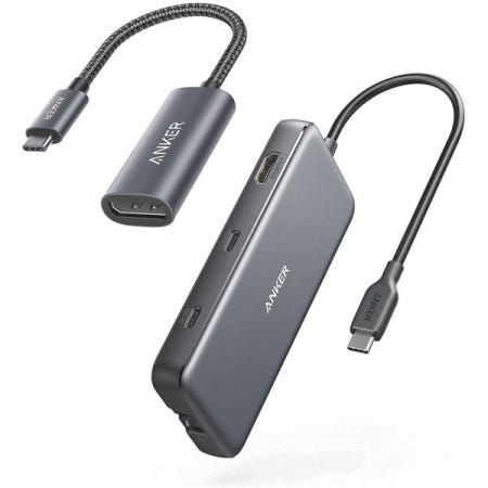 [해외]Anker 555 USB-C 허브(8-in-1)(USB-C to DisplayPort 어댑터 포함)