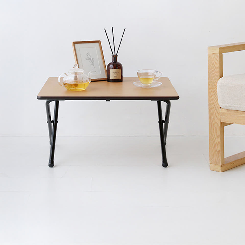 HOMATO 좌식 접이식테이블 60 SM-733NPL 라이트브라운 1342.3674