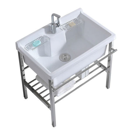 애벌빨래 개수대 탕비실 싱크볼 베란다 빨래판 하부장 535 세면대브라켓수도꼭지배수구와