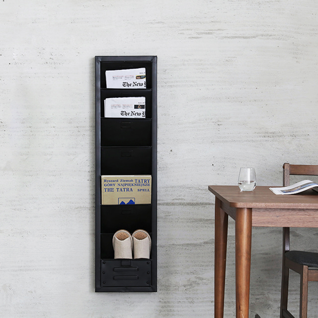PECRE 빈티지 벽걸이 선반캐비넷 PC0139CB 304x76x1164mm, 7단, 5500.4466 - 상세 이미지 3
