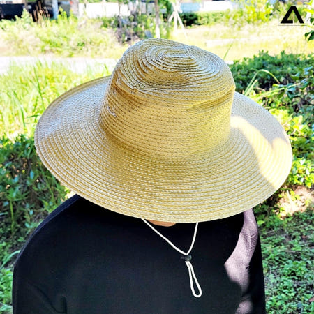 농부 밀짚모자 여름 농사모자 남성 여성용 라탄모자 40cm
