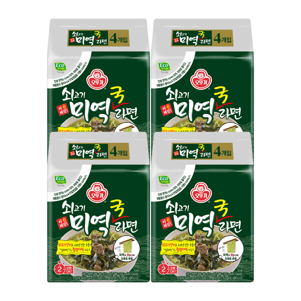 오뚜기 쇠고기미역국라면 115g, 16개