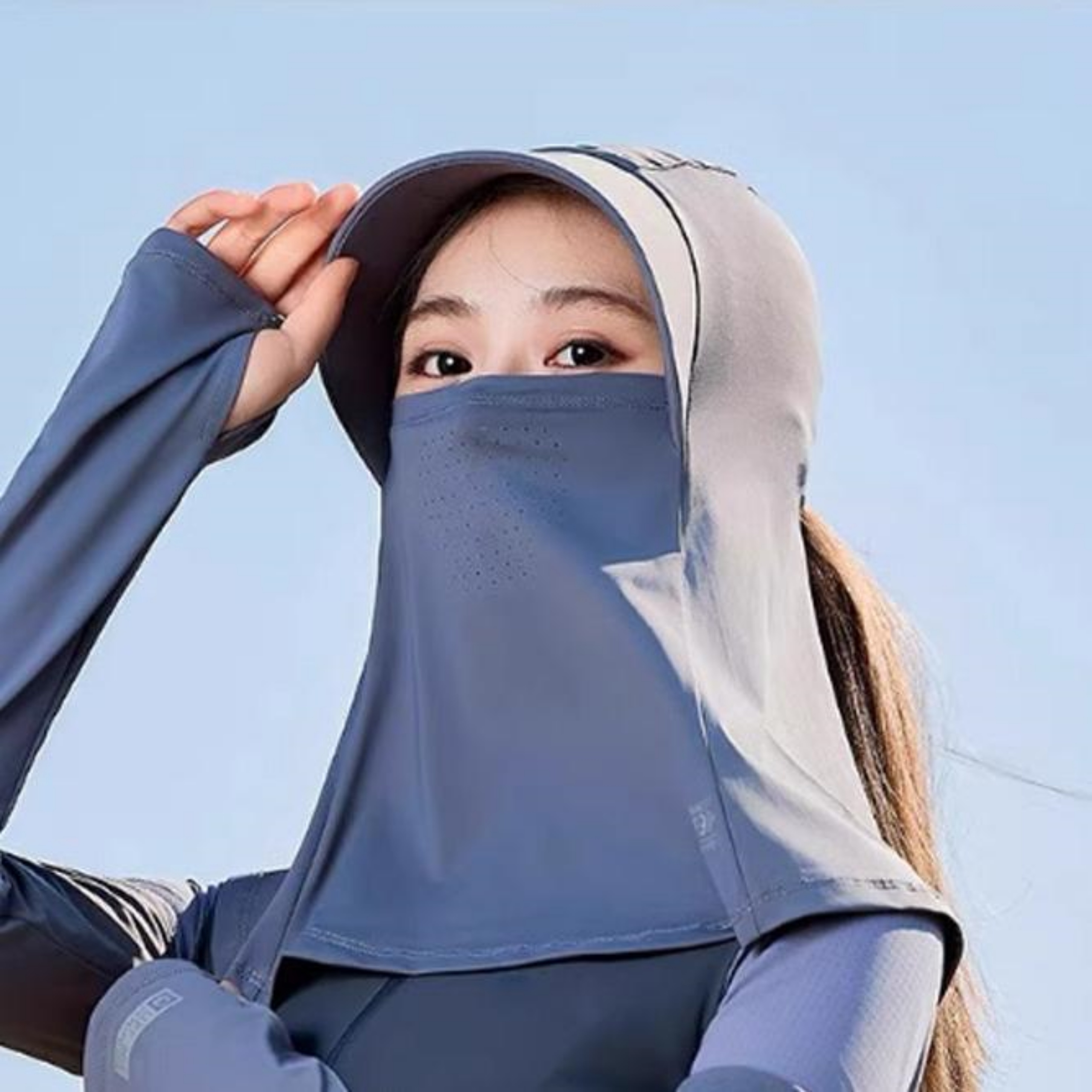 기미방지마스크 얼굴가리는 운전 캐디 골프 전면 - 상품 이미지