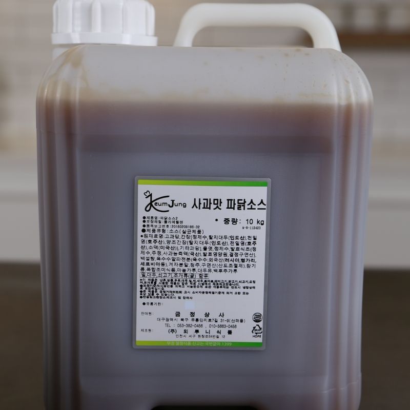 뫼루니식품 오리엔탈 겨자 사과맛 파닭소스 10KG 파닭드레싱 - 상세 이미지 4