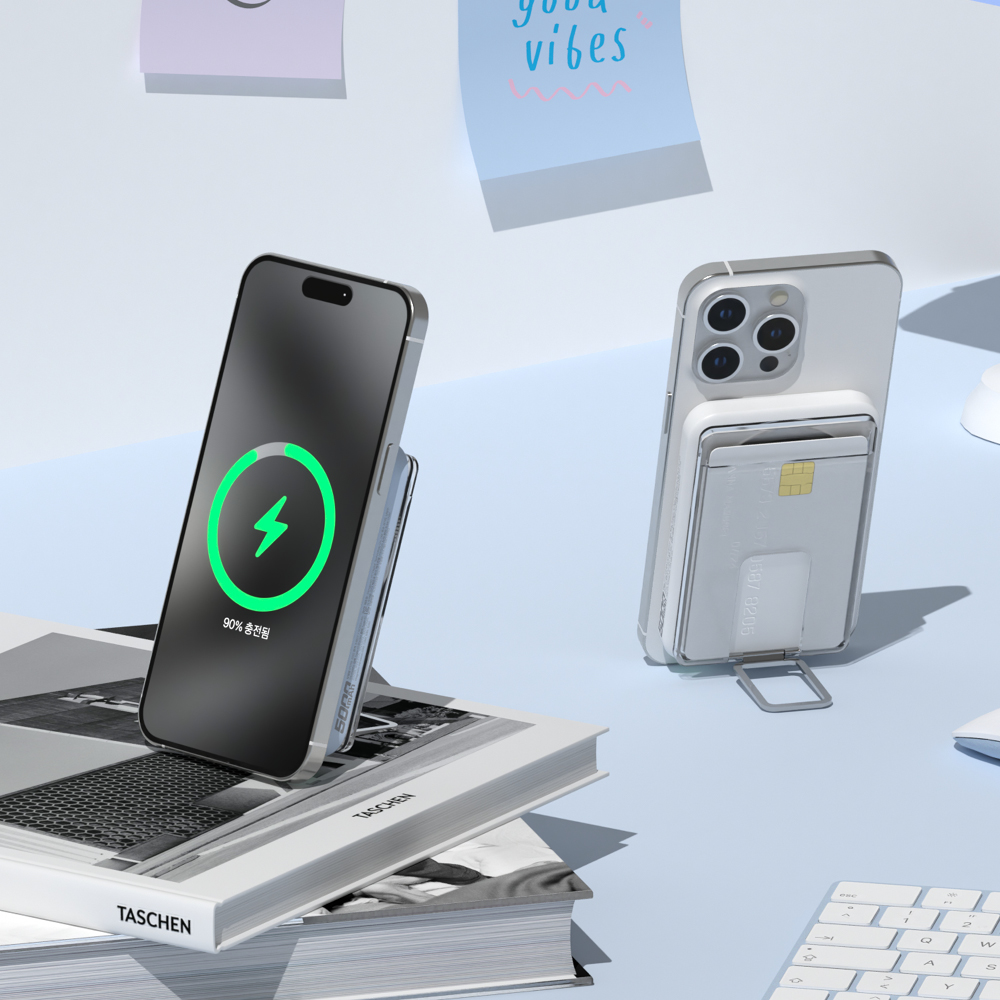 이어맥 맥세이프 보조배터리 + 카드지갑 세트 5000mAh 22.5W 고속 충전 이미지 7