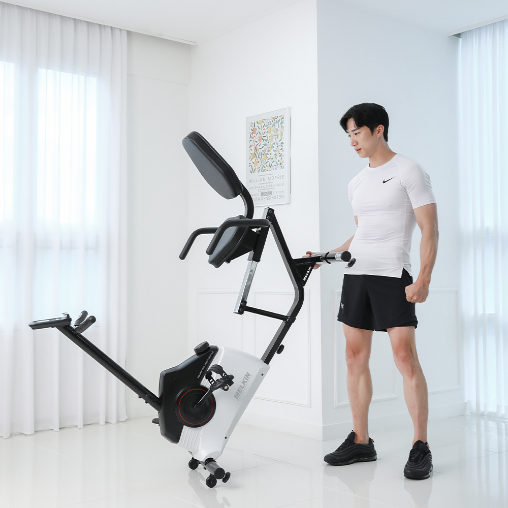멜킨 좌식 폴민 바이크 가정용 사이클 실내 헬스 자전거 머신 유산소 운동 기구 홈트