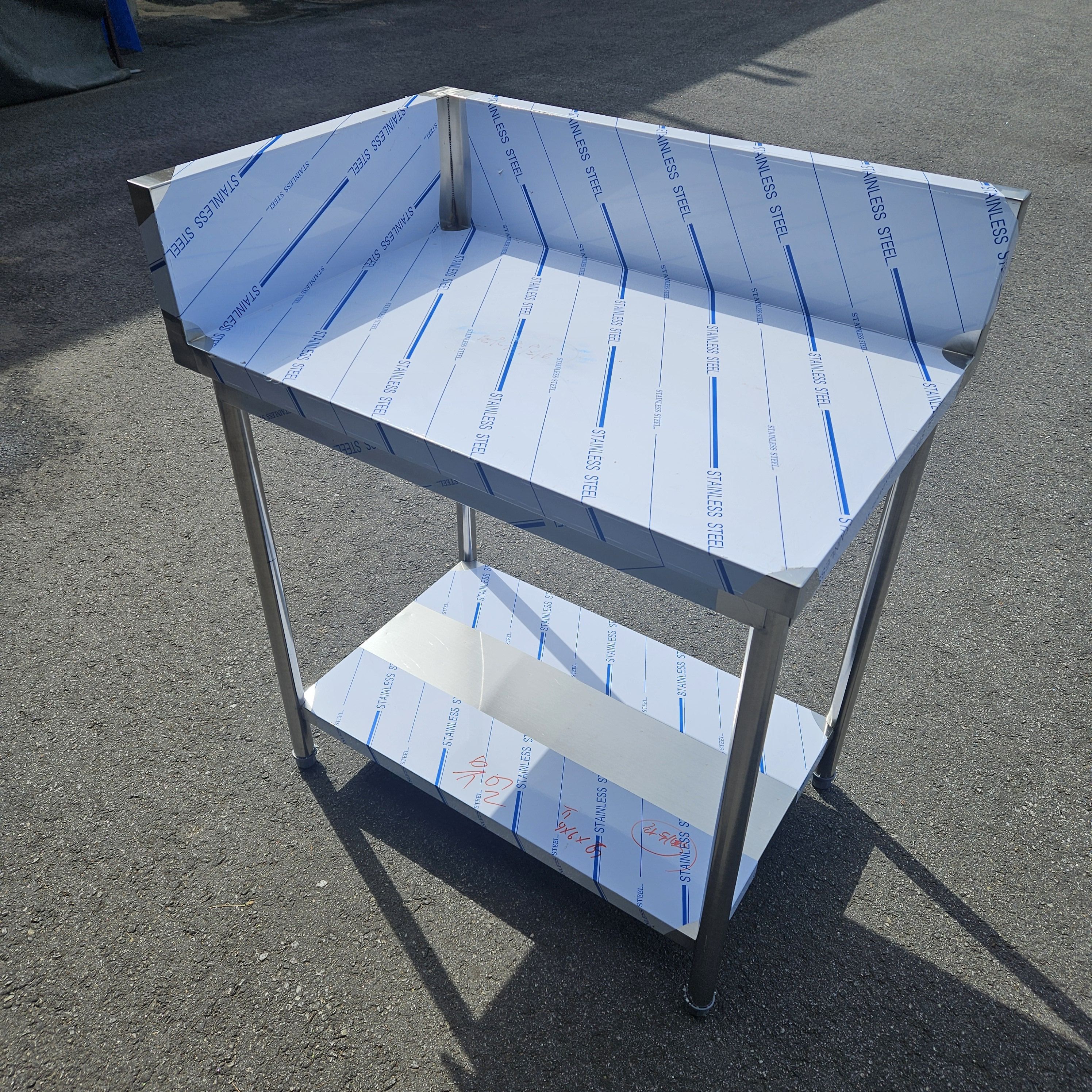 900x600x850 좌측 후면 빽 20cm 1단 업소용 작업대