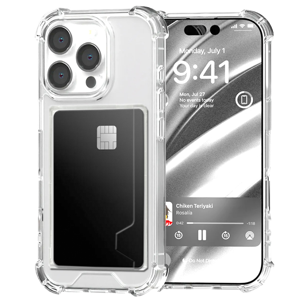 변색방지 카드 2장 수납 범퍼 케이스 투명, 갤럭시S25