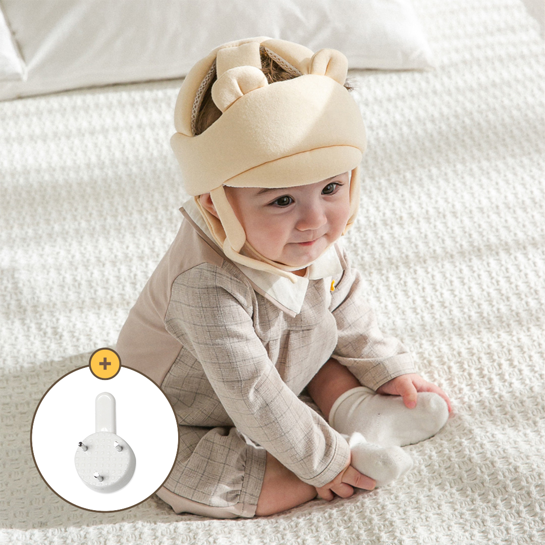 아가드 베베콩 오가닉 아기헬멧 아이보리 유아 머리보호대 머리쿵