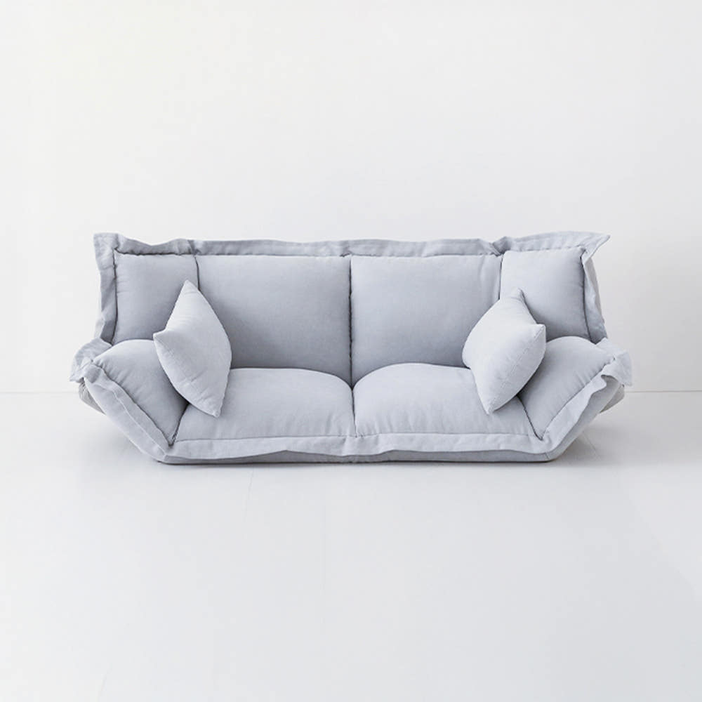 앰보 2인 좌식소파 D형 스툴미포함, 라이트그레이 7618.2795, 2인용