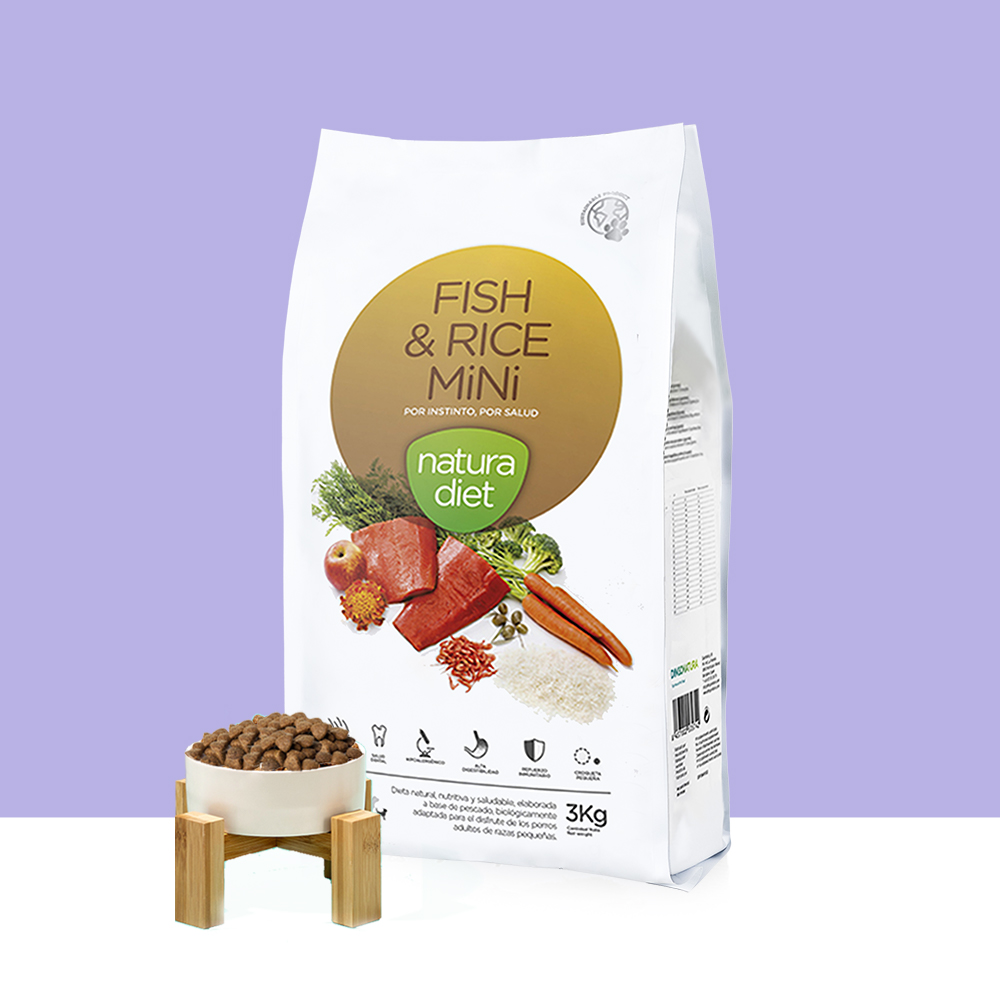 피쉬앤라이스 미니 3kg 하이포알러제닉 강아지 체중조절 사료 알러지 피부 나투라다이어트