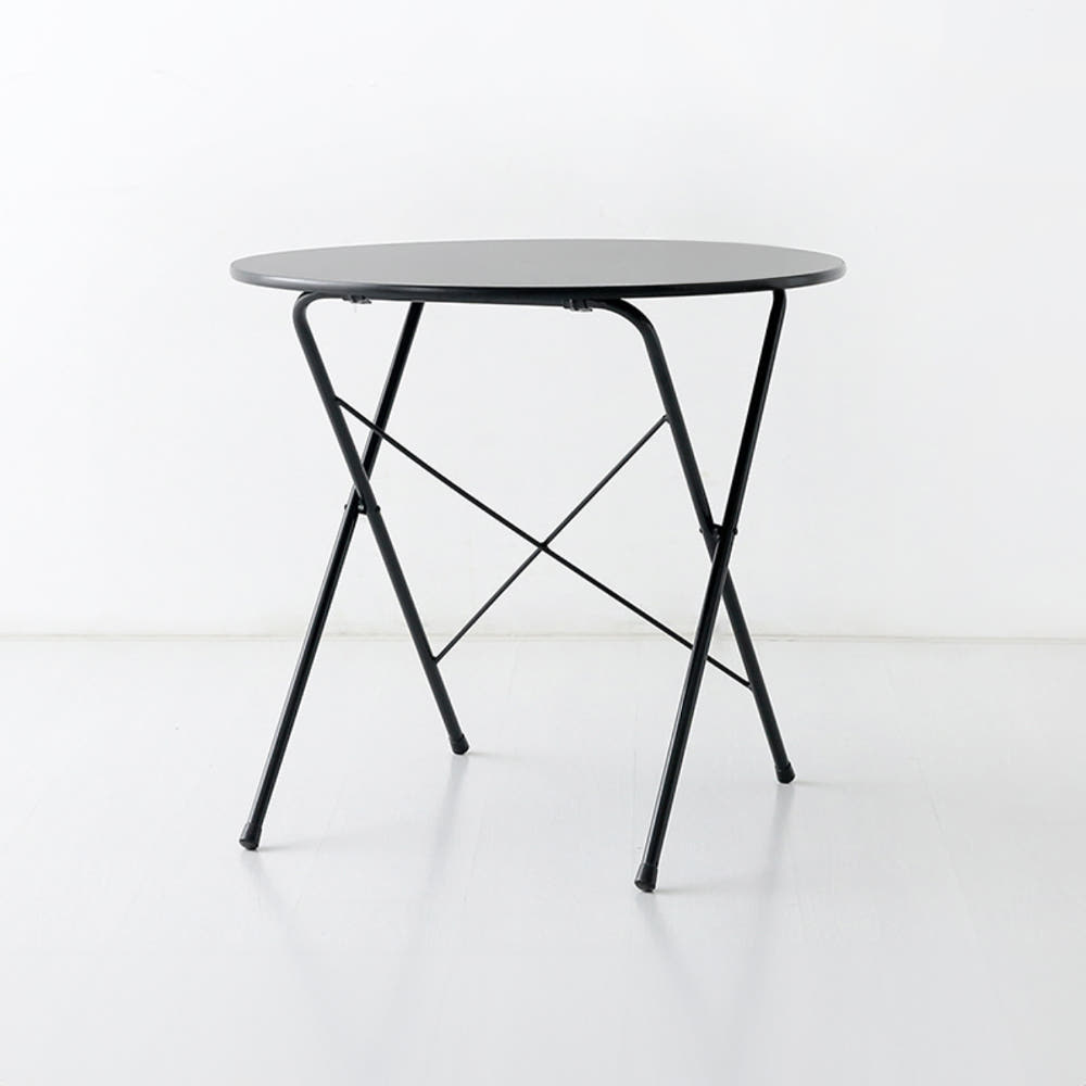 HOMATO 접이식테이블 라운드 D80 래치드블랙 4242.3971