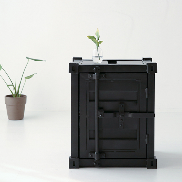 PECRE 빈티지캐비넷 4655 PC0122CB 455x350x555mm, 2단, 블랙 6751.5475
