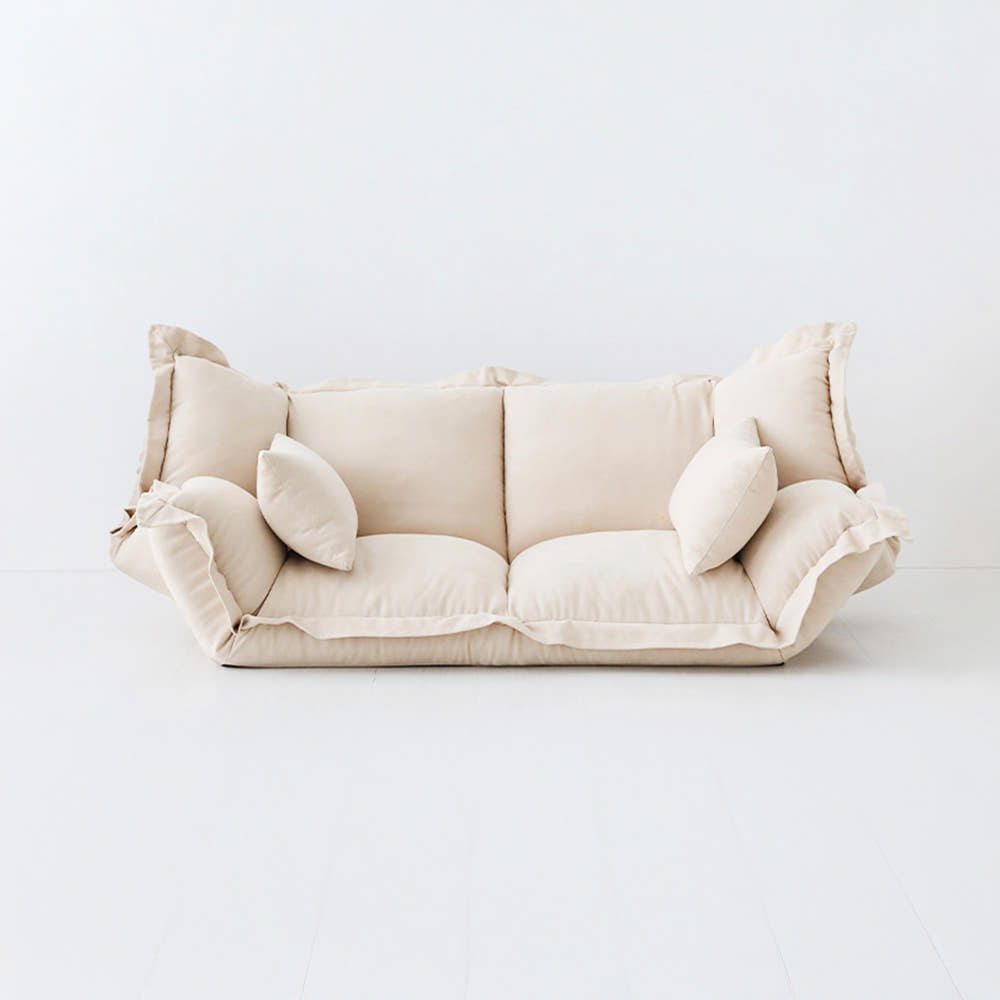 앰보 2인 좌식소파 D형 2인용, 라이트그레이 7618.2795