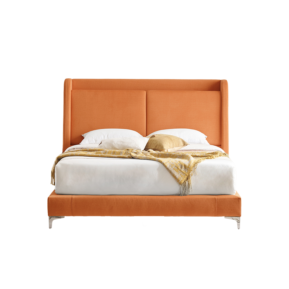 쉐우드가구 루아벨 평상형 LED 패브릭 호텔식 침대프레임 LK(라지킹), 크림01