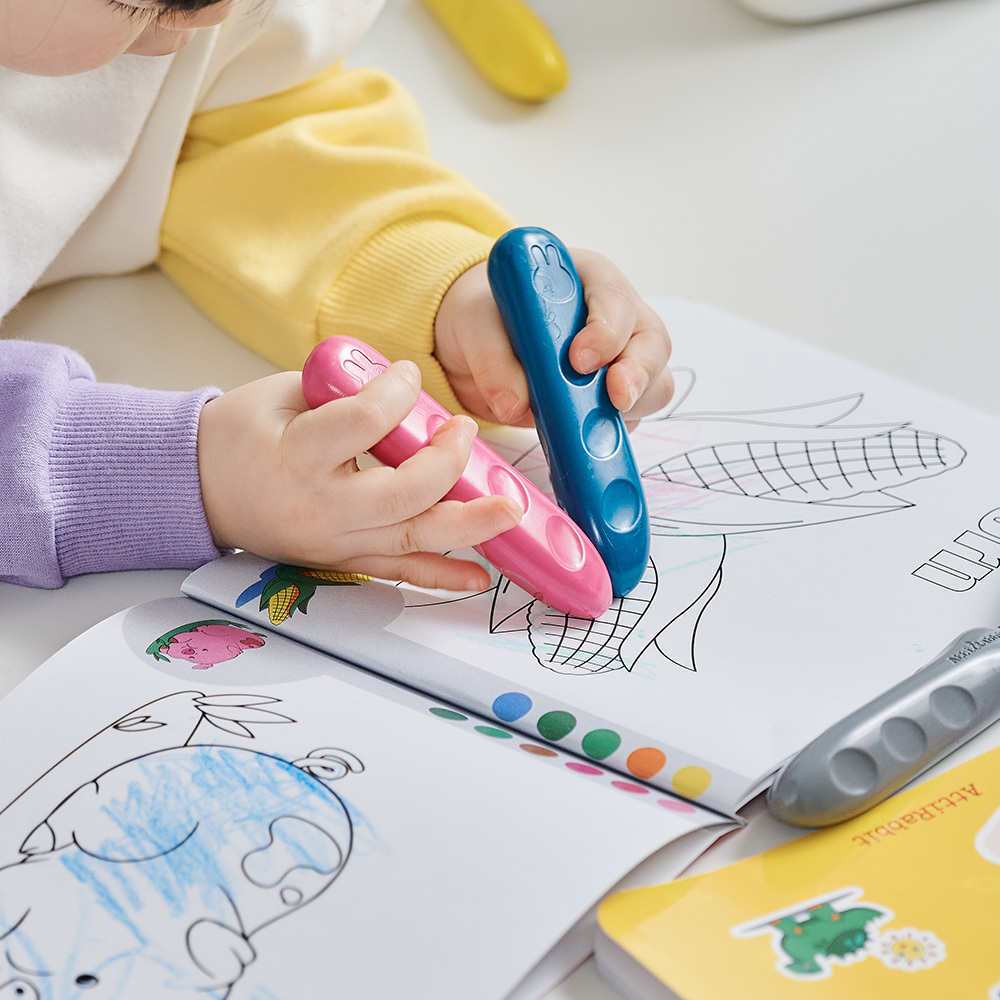 아띠래빗 베이비 유아 돌아기 크레용 16색 손에안묻는 크레파스 색연필 생일선물 미술놀이 제품 이미지