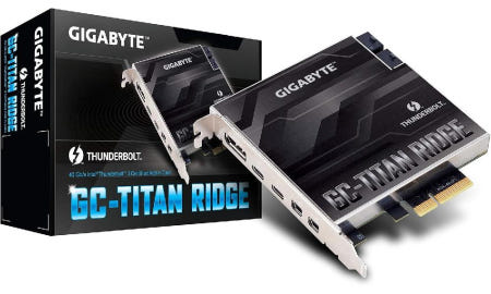 [해외]GIGABYTE GC-TITAN RIDGE Thunderbolt3 확장카드 PCI-익스프레스 IO2341 묶음배송가능