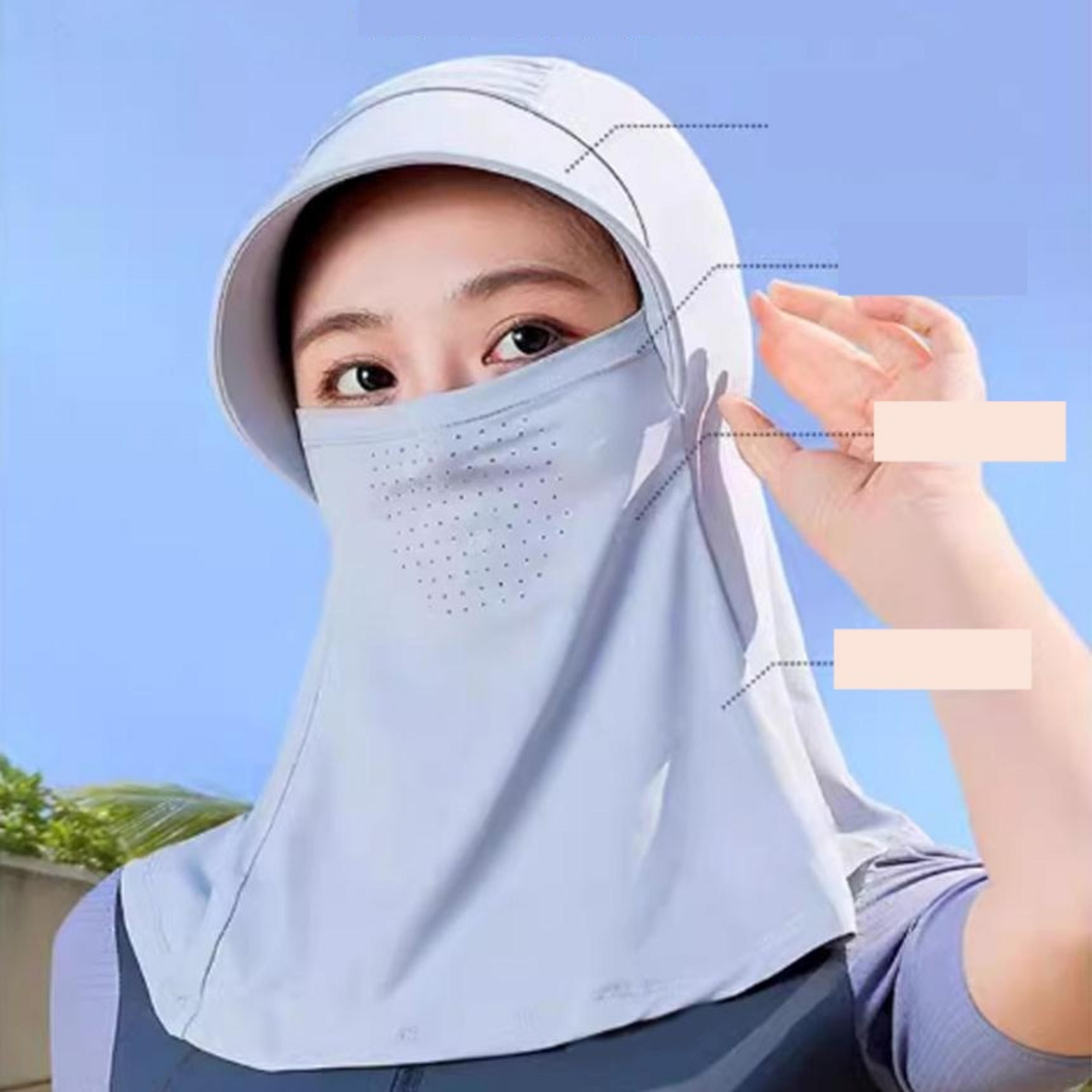 기미방지마스크 얼굴가리는 운전 캐디 골프 전면 이미지 8