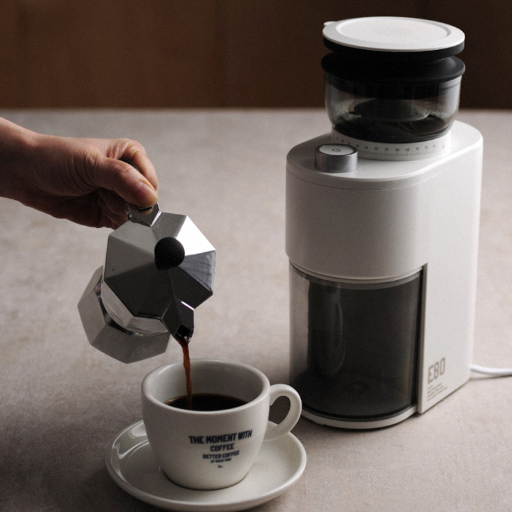 홀츠클로츠 전동 커피 그라인더 E80 80단계 자동 원두분쇄기 에스프레소 핸드드립  원두가는기계