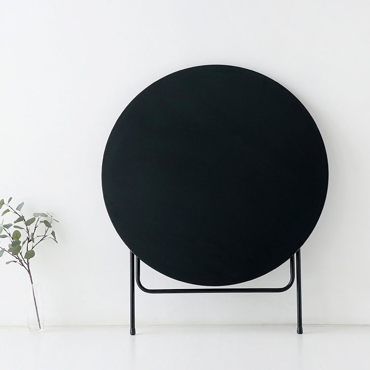 HOMATO 접이식테이블 라운드 D100 래치드블랙 8139.9194