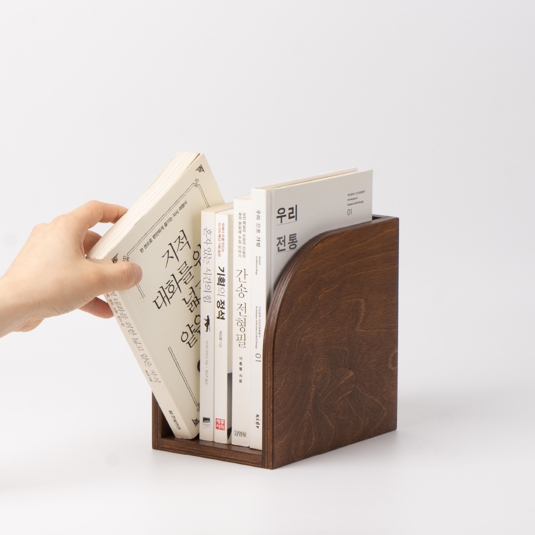 느루 단정 책꽂이 1칸 2칸 우드 책상위 책장 미니 책꽂이