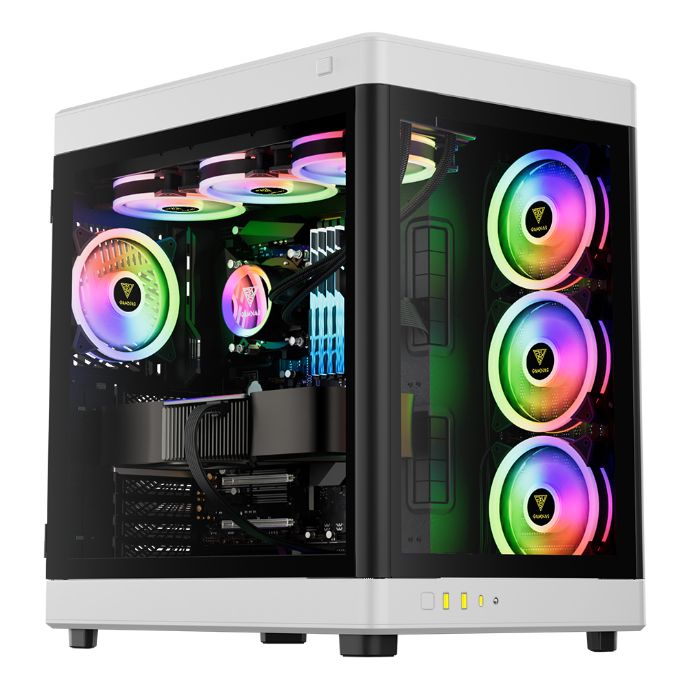 겜디아스 GAMDIAS NESO P1 빅타워 PC 케이스 블랙 화이트