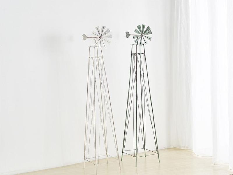 풍차 오벨리스크 장미 클레마티스 지지대 텃밭 꾸미기 앤틱 화이트 중 (높이 150cm) - 상세 이미지 2