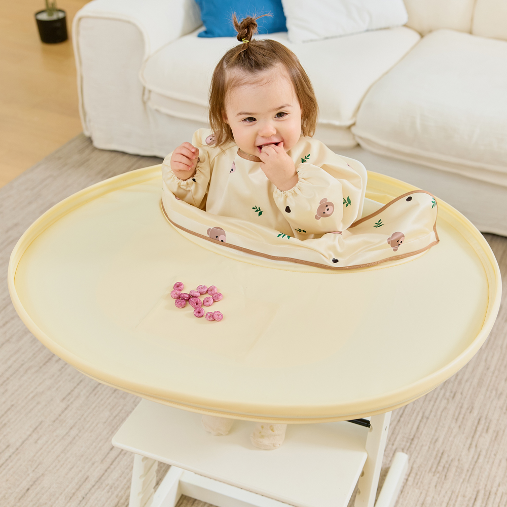 더마더 자기주도이유식 매트 아기 턱받이 트레이키트