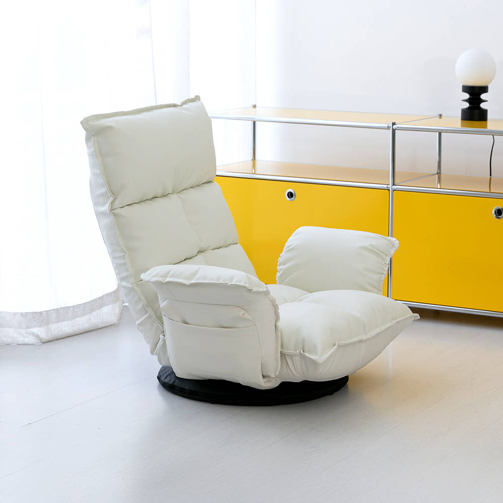 앰보 1인 좌식소파 회전팔걸이형 1인용, 다크브라운 7764.8364