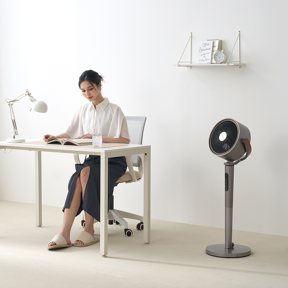 프롬비 타워스톰 3D 입체 회전 12단 BLDC 무소음 써큘레이터 선풍기 코퍼그레이