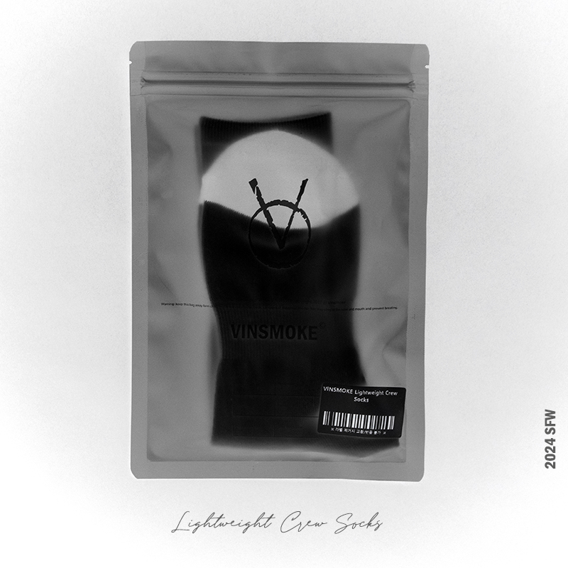 VINSMOKE Lightweight Crew Socks 크루 삭스 면 양말 - 상품 이미지
