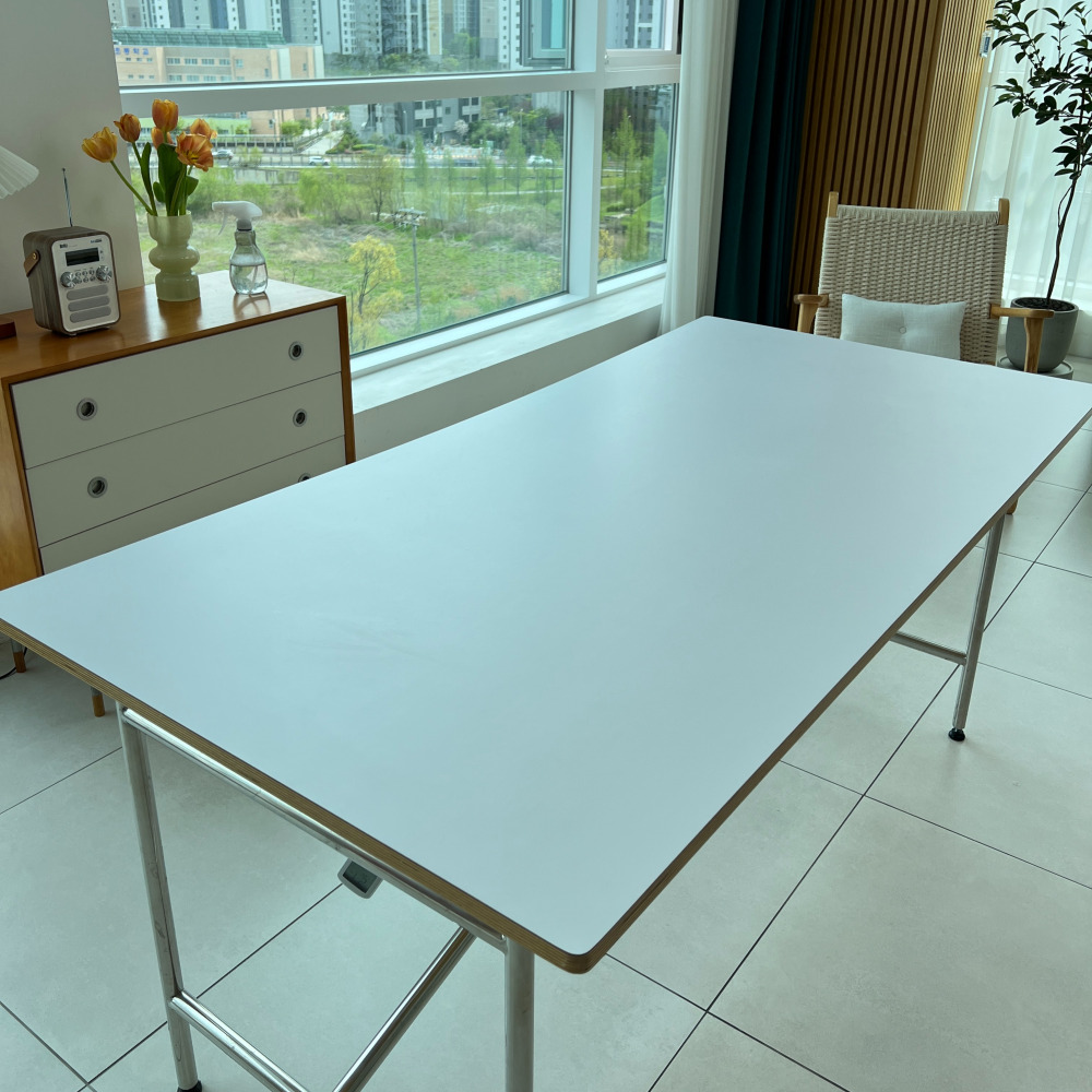 붙이는 투명 식탁 보호필름 테이블 책상 매트 시트 덮개 유리대용 깔개 패드 방수 무광1호