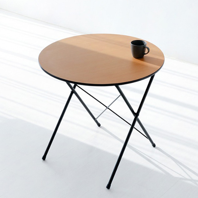 HOMATO 접이식테이블 라운드 D80 빈티지화이트 1057.0772