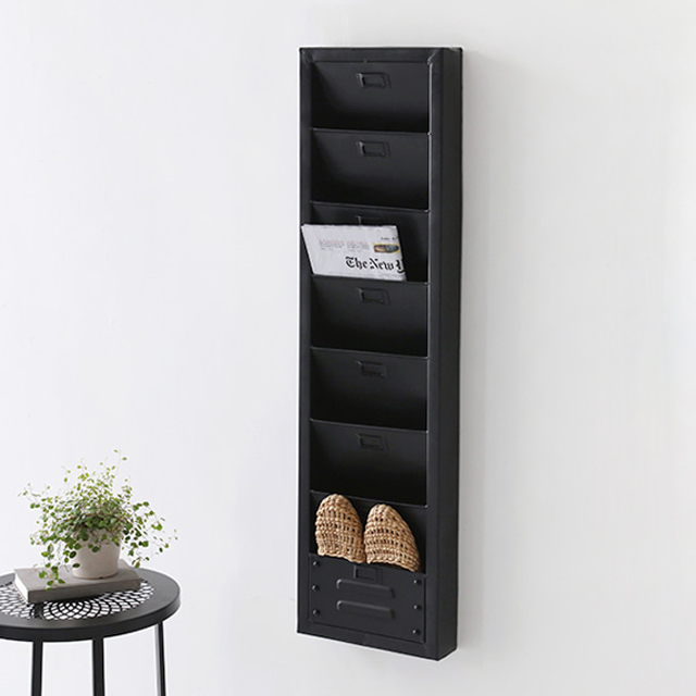 PECRE 빈티지 벽걸이 선반캐비넷 PC0139CB 304x76x1164mm, 7단, 5500.4466 - 메인 이미지