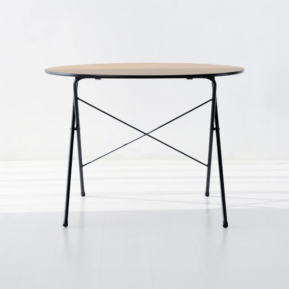 HOMATO 접이식테이블 라운드 D100 라이트브라운 3975.1982