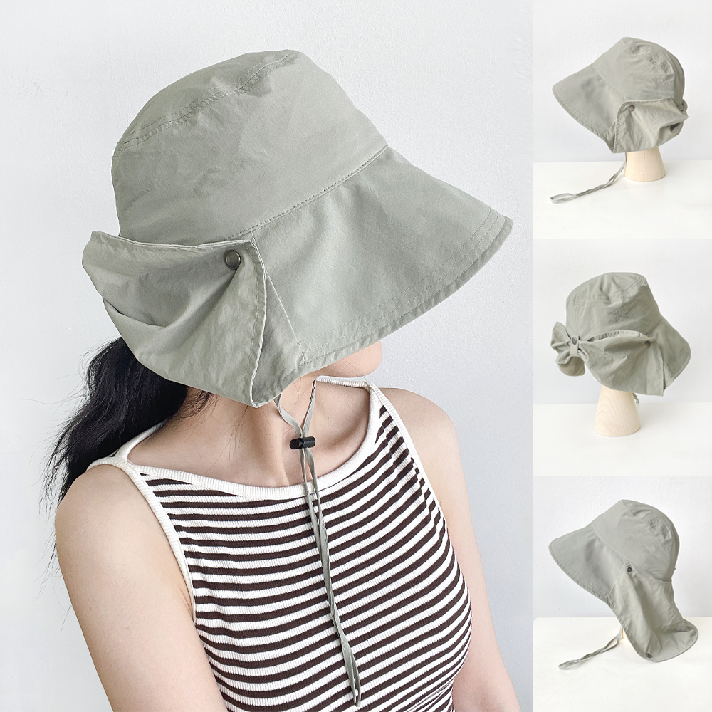 햇빛 자외선차단 썬캡 여성 여름 성인 물놀이 농사 플랩캡 챙넓은모자